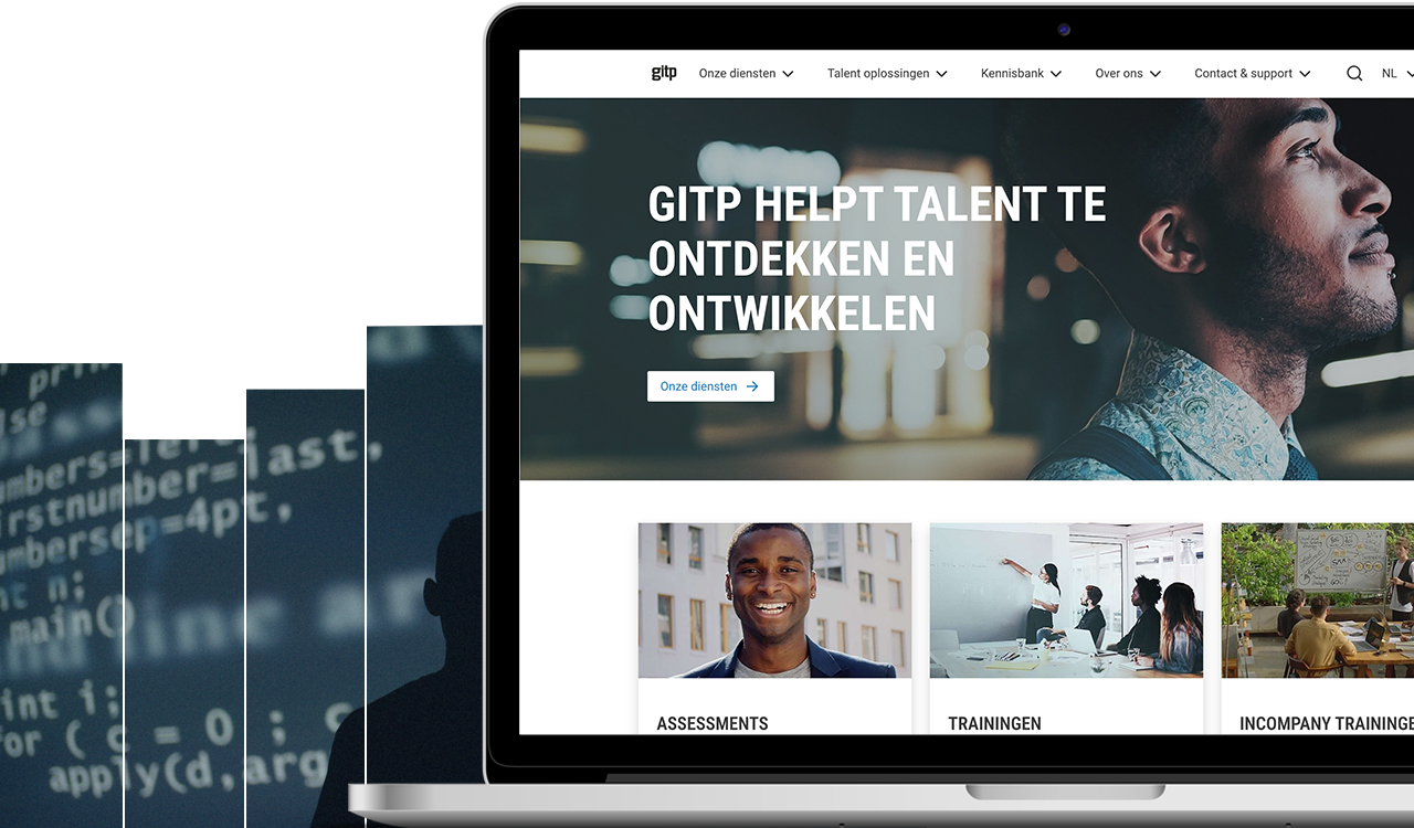 GITP homepage on laptop