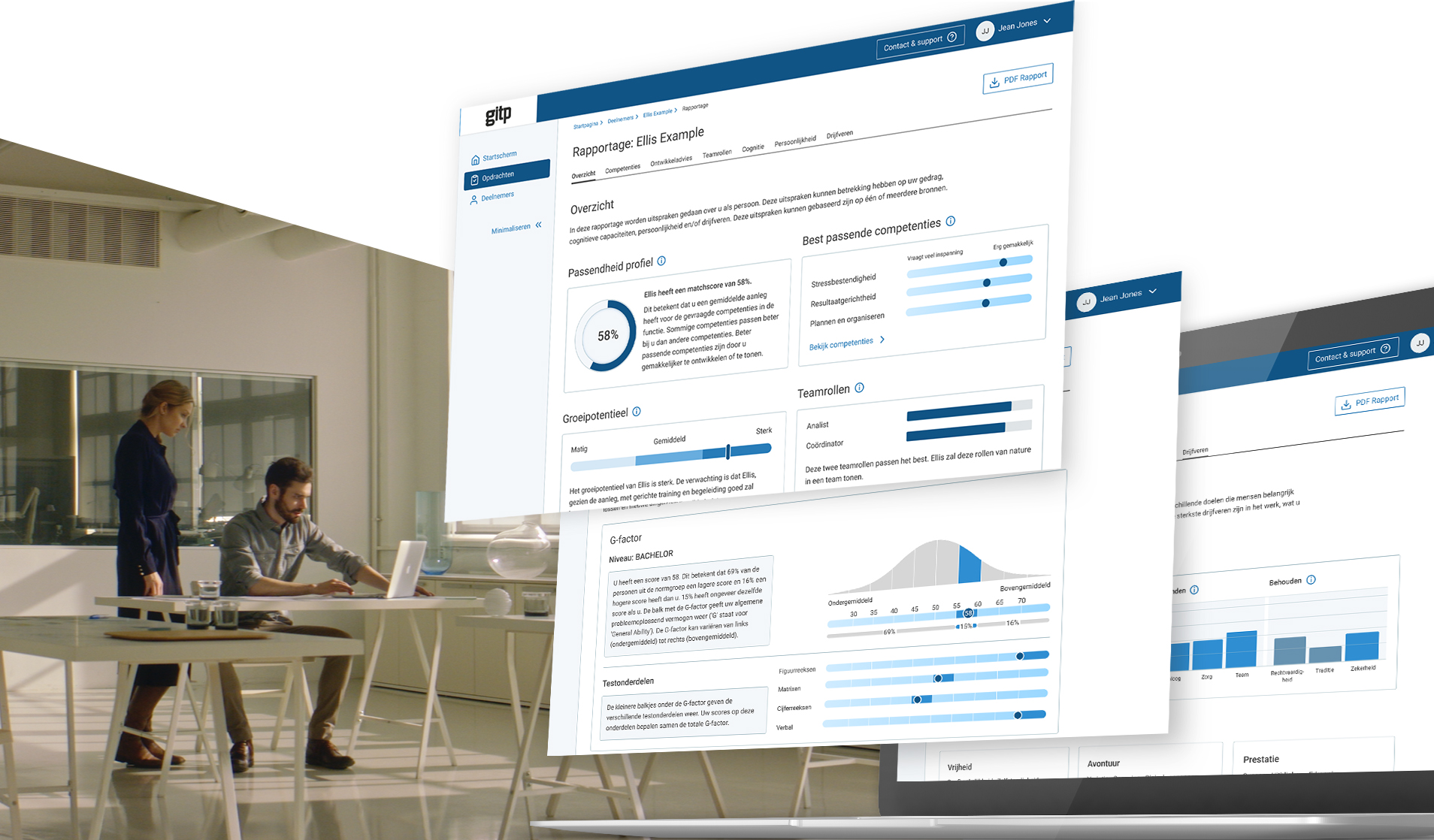 GITP homepage on laptop
